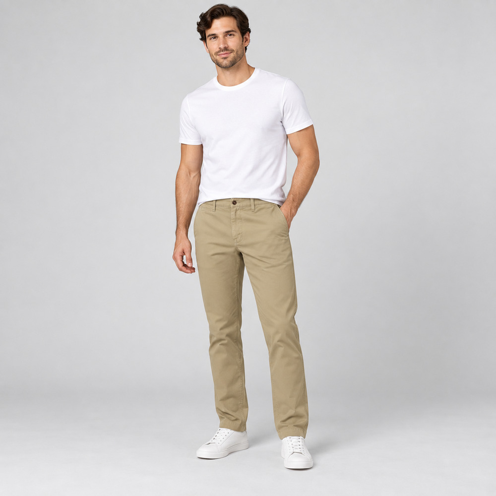 Buck Mason Maverick Slim Officer Pant Mens 30X32 Uniform Khaki Slub Twill